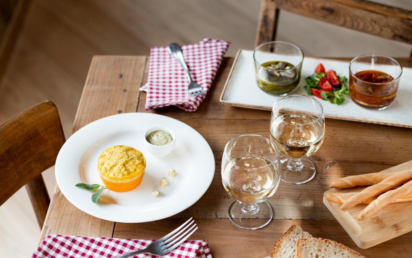 Kulinarische Hochgenüsse im Restaurant der Locanda Mistral